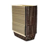 Lot de 25 moules rectangulaires jetables en papier kraft pour pain, pâtisserie, cuisine, micro-ondes, congélateur, four, muffins, taille