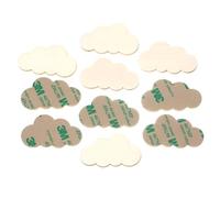 Lot de 25 nuages en bois V1, 1 à 10 cm, autocollants, idéaux comme décoration murale, pour bricoler et peindre, dimensions : nuages de 6 cm de large, lot de 25