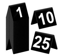 Lot De 25 Numéros De Table De 1 À 25, Numéros De Table En Acrylique Double Face, Marque-places En Plastique for Réceptions De Mariage, Fêtes Et Banquets