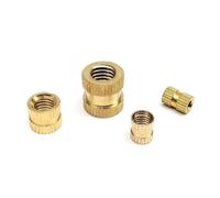 Lot de 25 ou 50 écrous moletés en laiton, cuivre, thermofusible, moulage par injection, impression 3D, filetage, M1.6, M2, M2.5, M3, M4(Long 2mm,50pcs M3(OD 5.3mm))