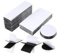 Lot de 25 paires de bandes Velcro auto-adhésives extra puissantes - Noir - Fermeture Velcro autocollante des deux côtés au lieu de perçage - Bande Velcro double face pour murs, sol, verres, plastique
