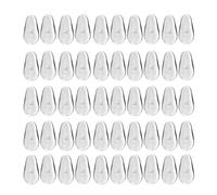 Lot de 25 paires de plaquettes de nez unisexes en silicone souple à visser pour lunettes de vue antidérapantes pour étudiants, adolescents, outils pour lunettes de soleil, outils transparents pour