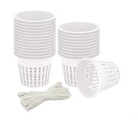 Lot de 25 paniers en maille filet avec corde absorbante pour laitue, céleri, poireaux, concombres, tomates et herbes (B)