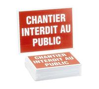Lot de 25 panneaux ''Chantier interdit au public'' - NOVAP - 4306148