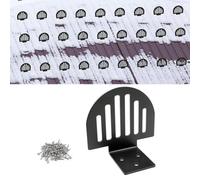 Lot de 25 pare-neige en métal pour toits à coutures verticales, design en forme d'éventail avec trous pré-percés, écrasent l'accumulation de glace à neige, avec