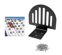 Lot de 25 pare-neige pour toit en métal, design en forme d'éventail avec espaces allongés, 3 trous pré-percés, pour toits métalliques, noir