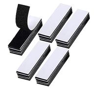 Lot de 25 pastilles adhésives ultra résistantes avec bandes Velcro, plus besoin de clous, bandes adhésives double face extra fortes pour murs, sols, plastiques, verres, métaux (3 x 10 cm, noir)