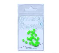 Lot de 25 perles de pêche fluorescentes lumineuses en silicone, bandes d'attraction phosphorescentes pour pêche en mer, pour bas de ligne Sabiki, attache de mouche et hameçons, accessoires d'appât