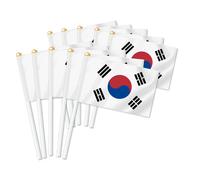 Lot de 25 petits drapeaux coréens à main, mini bannière décorative à main coréenne