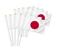 Lot de 25 petits drapeaux japonais à main, mini bannière décorative japonaise à main