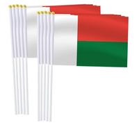Lot de 25 petits drapeaux malgaches de Madagascar - Décoration miniature