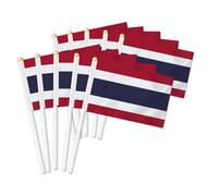 Lot de 25 petits drapeaux thaïlandais à main, mini bannière décorative pour décoration
