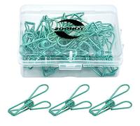 Lot de 25 petits trombones en fil métallique creux multi-usage pour bureau, école, maison (vert)