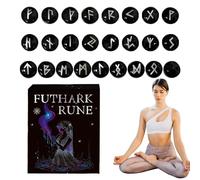 Lot de 25 pierres de divination en verre - Équipement spirituel mystique avec sac pour le travail énergétique, la décoration d' et la méditation