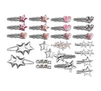 Lot de 25 pinces à cheveux des années 2000 avec chaînes et étoile - Accessoires de cheveux uniques pour femmes et filles