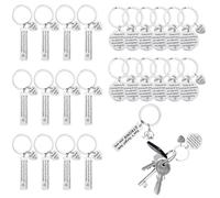 Lot de 25 porte-clés de remerciement, cadeaux inspirants pour collègue, enseignant et amis