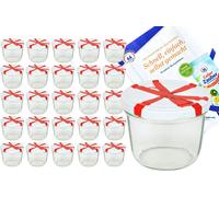 lot de 25 pots 230 ml To 82 avec couvercle décoratif et livret de recettes Diamant Gelierzauber