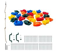 Lot de 25 Prises d'escalade-Duoku-Poignées Murales Multicolores et Colorées pour Enfants et Adultes-Poignées Murales d'escalade