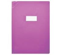 Lot de 25 Protège-cahier School Life, Format 21 x 29,7 cm, PVC opaque 14/100°, coins + porte-étiquette. 4 coloris assortis ROSE G