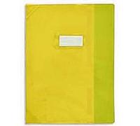 Lot de 25 Protège-cahier School Life, Format 24 x 32 cm, PVC opaque 14/100°, coins + porte-étiquette. 4 coloris assortis JAUNE G