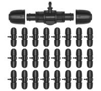 Lot de 25 raccords arrosage de jardin 8 mm à 4/7 Micro Drip Raccord en T Accessoires d'arrosage Connecteur de thé de jardin