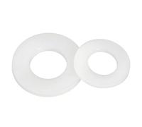 Lot de 25 rondelles plates M10 en nylon blanc
