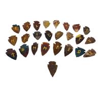 Lot de 25 runes en agate de style viking historique - Futhark ancien (Elder Futhark) - Forme de dentelle décorative taillée à la main - Avec pochette en velours et carte de description - Fait main