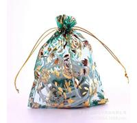 Lot de 25 sachets transparents en organza avec cordon serrage, couleur or rose, for bijoux, mariage, perles