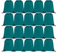 Lot De 25 Sacs À Dos Avec Cordon De Serrage ¿ Sacs Cadeaux De Fête Et Sac De Sport Pour Salle De Sport, École, Voyage, Vert, 43 X 34 Cm