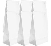 Lot de 25 sacs de voyage en papier kraft laminé, couleur blanche, 25 pièces par paquet, variation de couleur due aux différents lots, idéal pour une utilisation en voyage, sac de voyage en papier