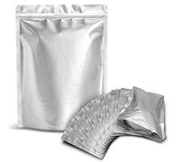 Lot de 25 sacs hermétiques en Mylar - 3,8 l - Extra épais - 25,4 x 35,6 cm - Pour stockage des aliments à long terme - Sans odeur - Résistants à la chaleur - Légers et résistants à l'humidité