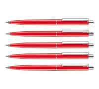 Lot de 25 stylos Rouge allpremio® Qualité - Mine rouge Épaisseur M - dokumentenecht ISO 12757-2 - Spar Pack pression Stylos avec clip métal rechargeable