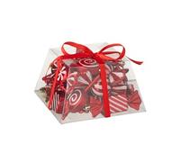 Lot de 25 Sujets de Noël "Bonbons" 17cm Rouge Rouge