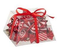 Lot de 25 Sujets de Noël "Bonbons" 17cm Rouge