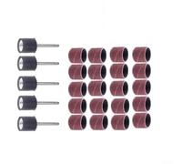 Lot de 25 tambours de ponçage avec tige de 1,27 cm, tête de meulage rotative abrasive grain 40-320 pour outil rotatif Dremel (5 tiges)