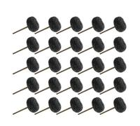 Lot de 25 tampons à récurer for mini perceuse, brosse abrasive, tige de 3 mm, meule de polissage, fibre de nylon, tête de ponçage, outils de polissage(Black,With 2.35mm shank)