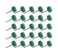 Lot de 25 tampons à récurer for mini perceuse, brosse abrasive, tige de 3 mm, meule de polissage, fibre de nylon, tête de ponçage, outils de polissage(Green,With 2.35mm shank)