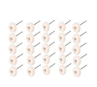 Lot de 25 tampons à récurer for mini perceuse, brosse abrasive, tige de 3 mm, meule de polissage, fibre de nylon, tête de ponçage, outils de polissage(White,With 2.35mm shank)