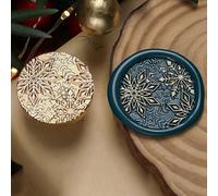 Lot de 25 tampons de cire en forme de sapin de Noël, flocon de neige, tête amovible en laiton pour enveloppes, invitations, emballages de vin, cartes de vœux, mariage