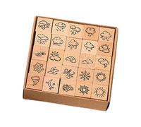 Lot de 25 tampons décoratifs vintage en bois avec fleurs et papillons pour la fabrication de cartes, le scrapbooking, le journal, accessoire de journal