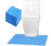 Lot de 25 tapis de toilette jetables améliorés, 61 x 55,9 cm en forme de U, super absorbants, tapis d'urine antidérapant pour salle de bain, tapis de sol de toilette réutilisable pour apprentissage de
