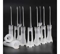 Lot de 25 tees de golf courbés en plastique avec design en caoutchouc souple à faible résistance, longueur de 83 mm pour une meilleure performance de jeu de golf et une durabilité accrues