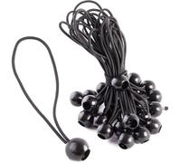 Lot de 25 tendeur élastique en caoutchouc avec crochet en boule - attache élastique idéal pour les tentes, les bâches, les Label