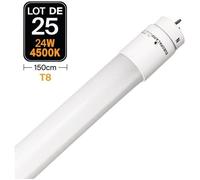 Lot de 25 Tubes Neon LED 23W 150cm T8 Blanc Neutre 4500k Gamme Pro