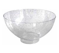 Homéa, Set de 25 Verrines Paillettes en Plastique Réutilisable Ronde 50 Ml Argent