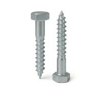 Lot de 25 vis à bois hexagonales galvanisées (Ø 8 x 40 mm).