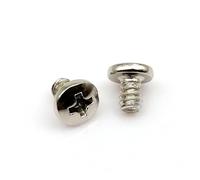 Lot de 25 vis à tête plate et ronde 6#-32 x 5/6/8 mm for boîtier de PC, disque dur, alimentation, bloc d'alimentation, fixation d'ordinateur(Silver,6-32x5mm)