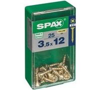 Lot de 25 vis acier tête fraisée pozidriv SPAX, Diam.3.5 mm x L.12 mm G