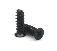 Lot de 25 vis de montage à tête fraisée plate for boîtier PC, noir et argent, KB4 x 8/10/12 mm, KB5 x 10/12/15 mm(Black,M5x15mm)