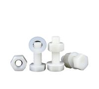 Lot de 25 vis hexagonales M5 en nylon avec rondelles et filetage métrique. Vis isolée en plastique à tête hexagonale.(45mm)